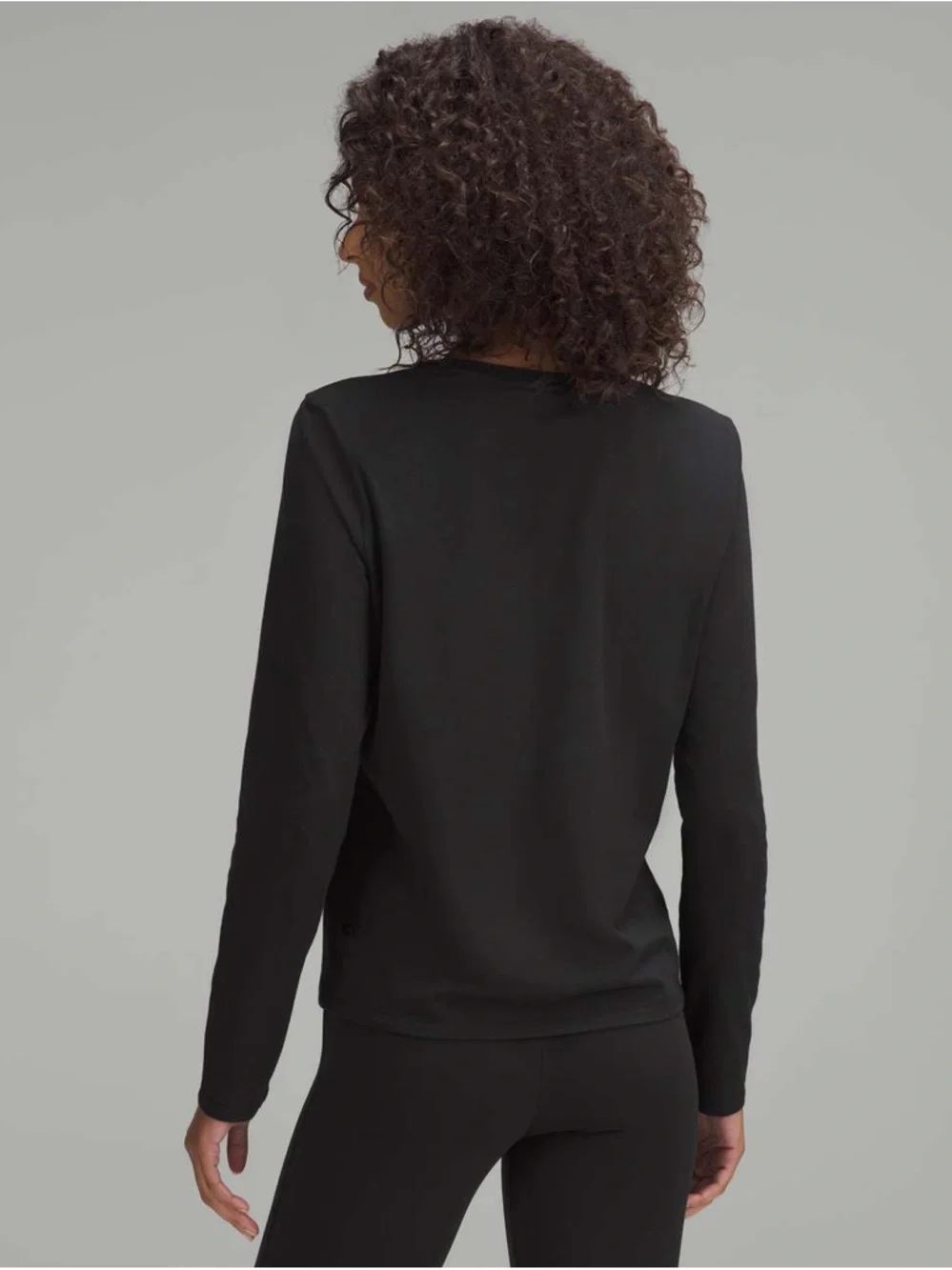 NWT Lululemon Organic Cotton Crewneck‎ Long-Sleeve Shirt Black Medium